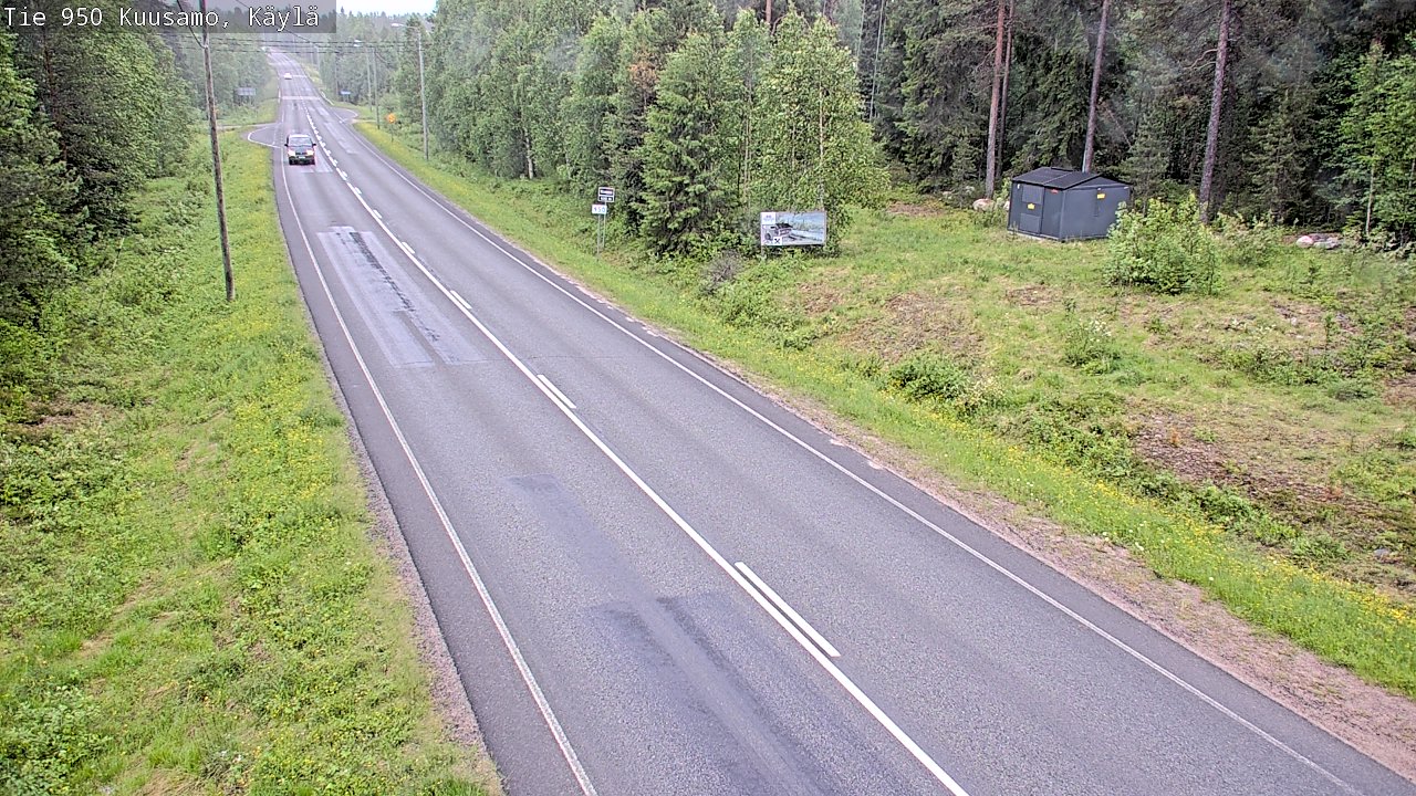 Weather Camera Image Väg 950 Kuusamo, Käylä, Kuusamo, Pohjois-Pohjanmaa