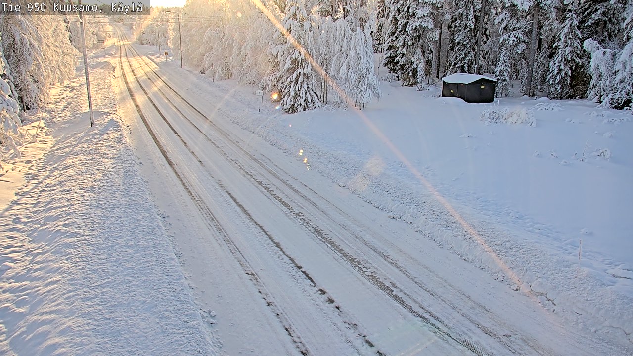 Weather Camera Image Väg 950 Kuusamo, Käylä, Kuusamo, Pohjois-Pohjanmaa