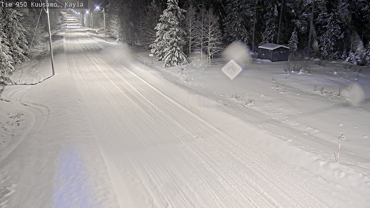 Weather Camera Image Väg 950 Kuusamo, Käylä, Kuusamo, Pohjois-Pohjanmaa