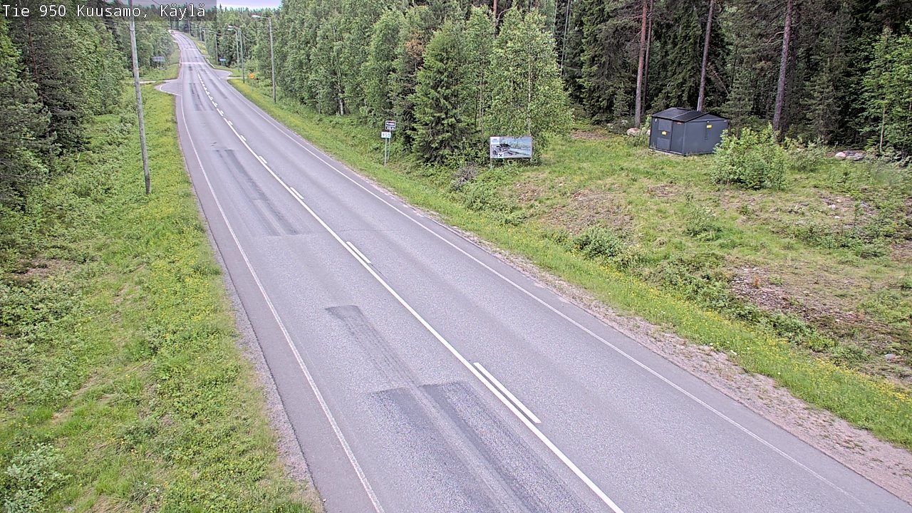 Weather Camera Image Väg 950 Kuusamo, Käylä, Kuusamo, Pohjois-Pohjanmaa
