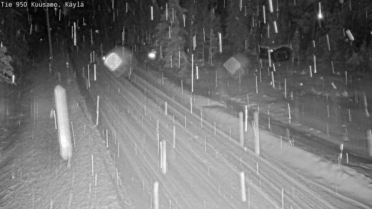 Weather Camera Image Väg 950 Kuusamo, Käylä, Kuusamo, Pohjois-Pohjanmaa