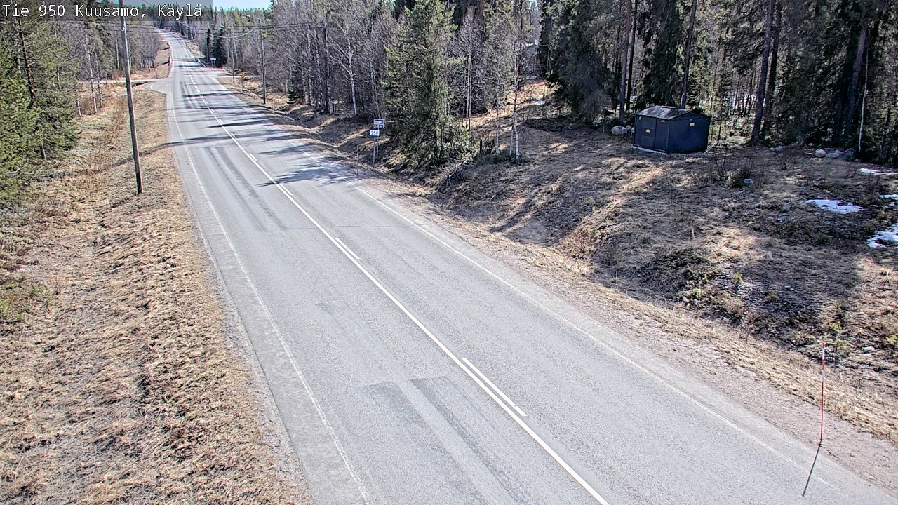 Weather Camera Image Väg 950 Kuusamo, Käylä, Kuusamo, Pohjois-Pohjanmaa