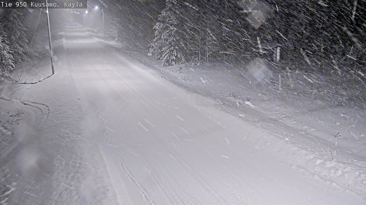 Weather Camera Image Väg 950 Kuusamo, Käylä, Kuusamo, Pohjois-Pohjanmaa