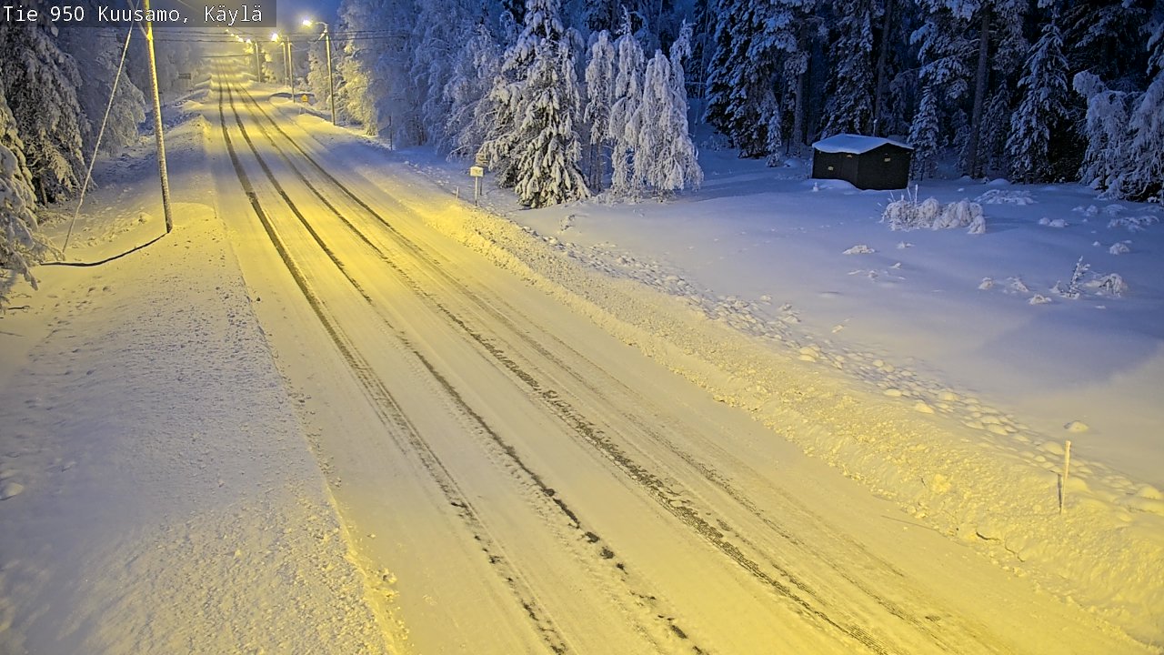 Weather Camera Image Väg 950 Kuusamo, Käylä, Kuusamo, Pohjois-Pohjanmaa