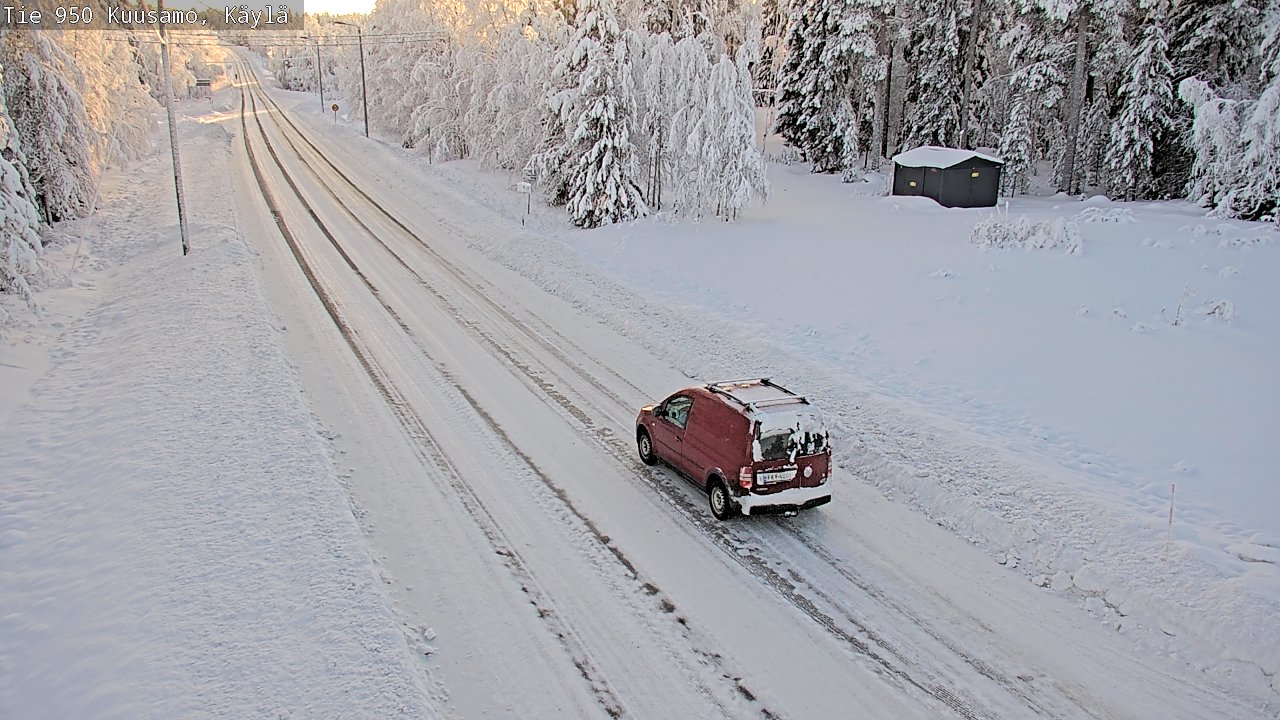 Weather Camera Image Väg 950 Kuusamo, Käylä, Kuusamo, Pohjois-Pohjanmaa