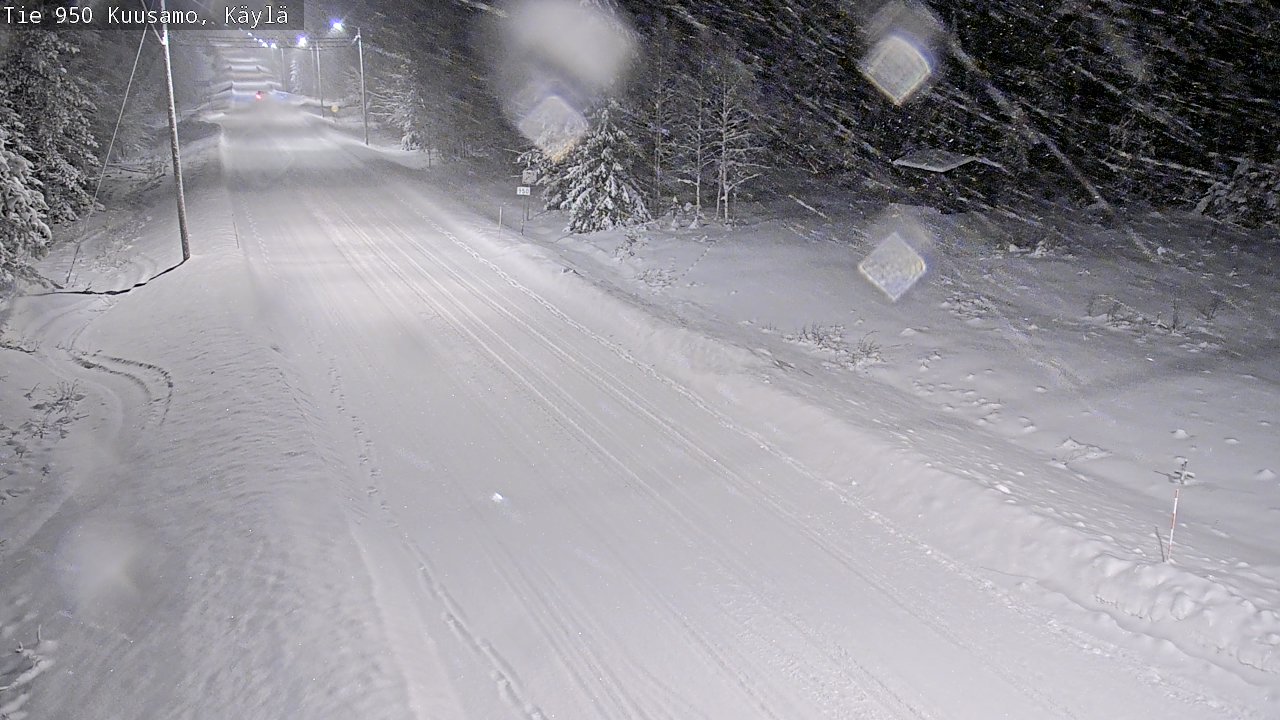 Weather Camera Image Väg 950 Kuusamo, Käylä, Kuusamo, Pohjois-Pohjanmaa