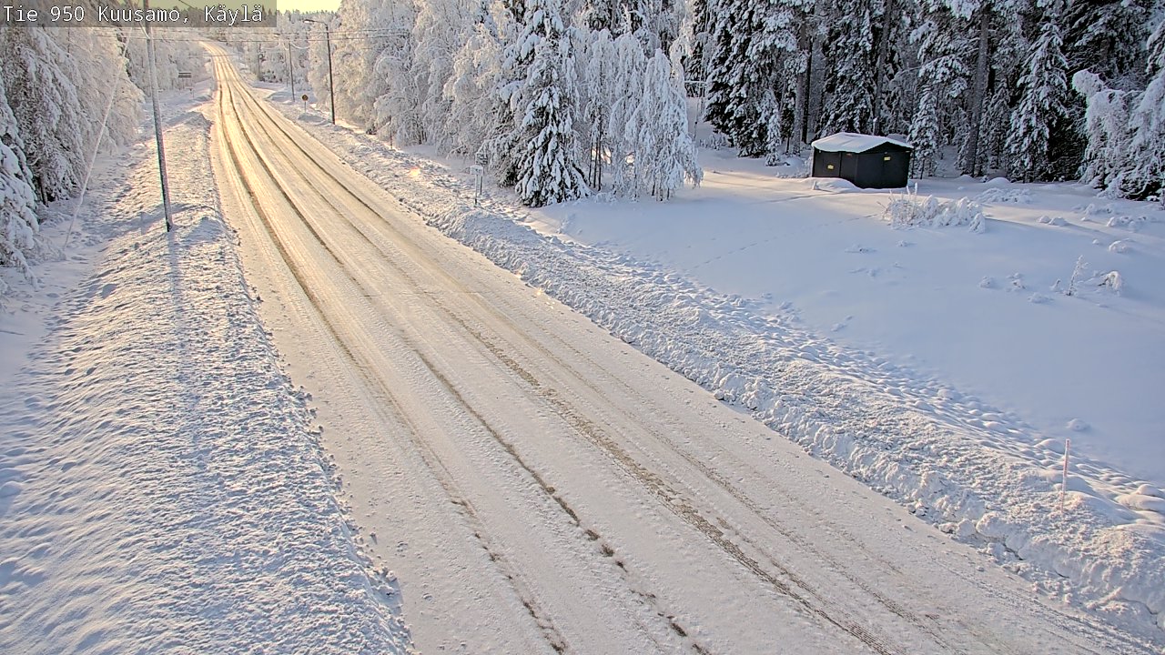 Weather Camera Image Väg 950 Kuusamo, Käylä, Kuusamo, Pohjois-Pohjanmaa