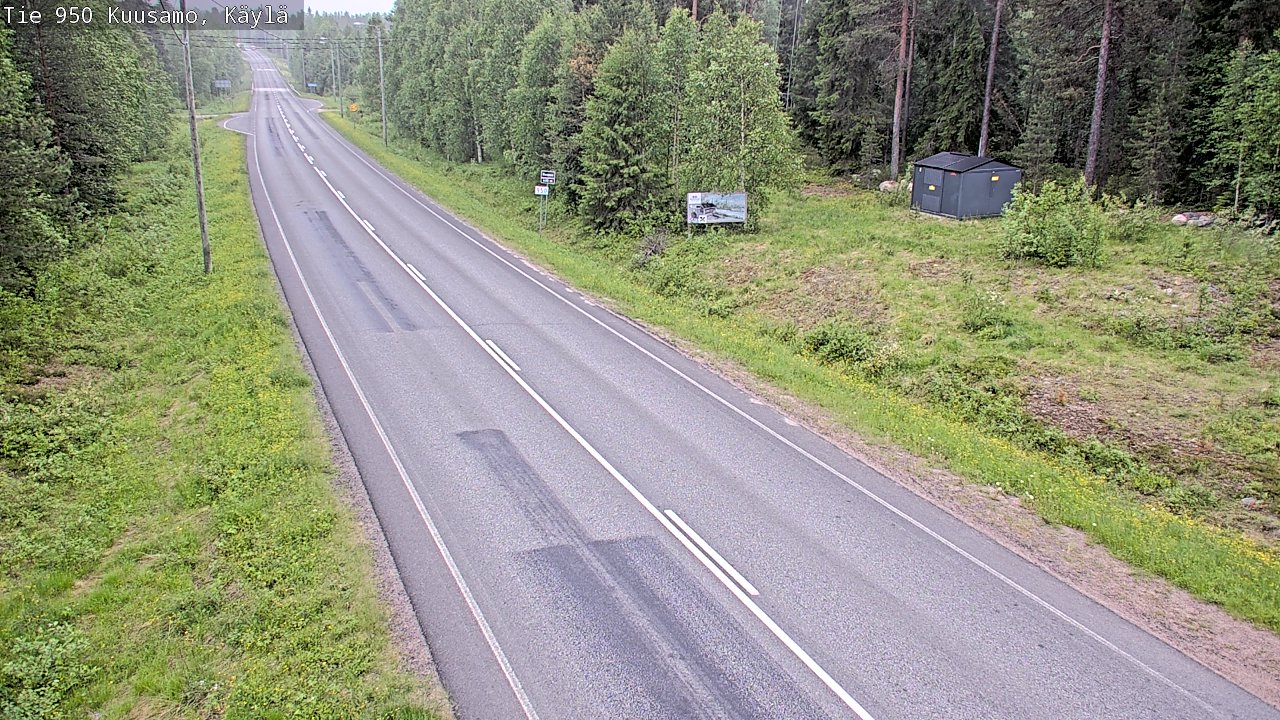 Weather Camera Image Väg 950 Kuusamo, Käylä, Kuusamo, Pohjois-Pohjanmaa