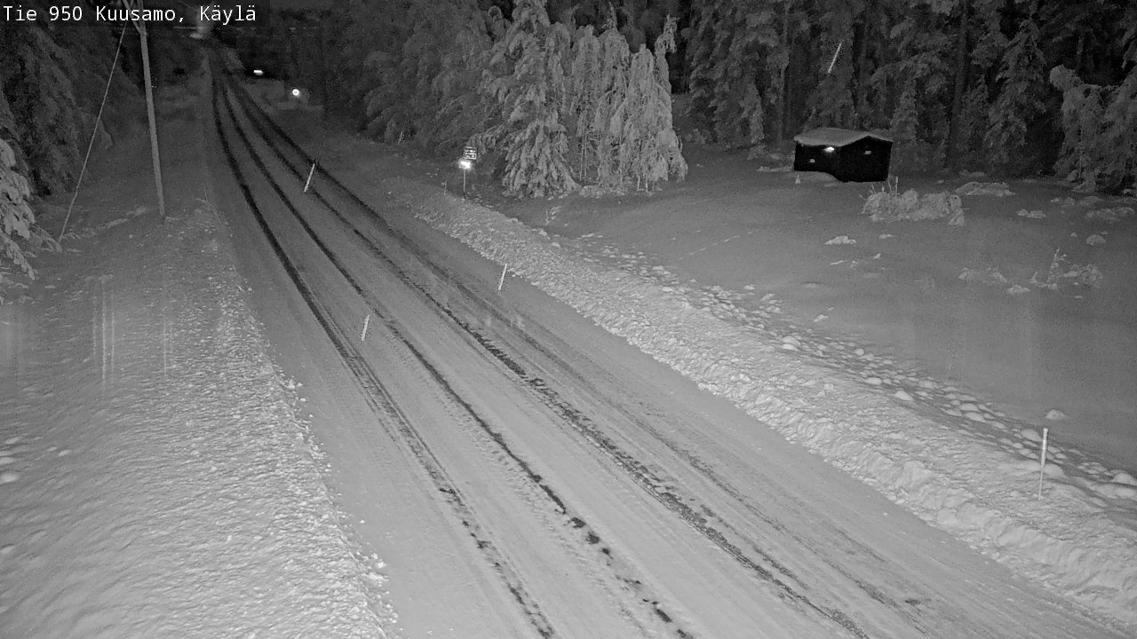 Weather Camera Image Väg 950 Kuusamo, Käylä, Kuusamo, Pohjois-Pohjanmaa