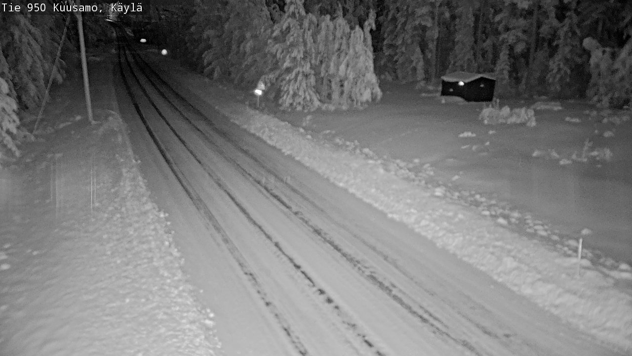 Weather Camera Image Väg 950 Kuusamo, Käylä, Kuusamo, Pohjois-Pohjanmaa