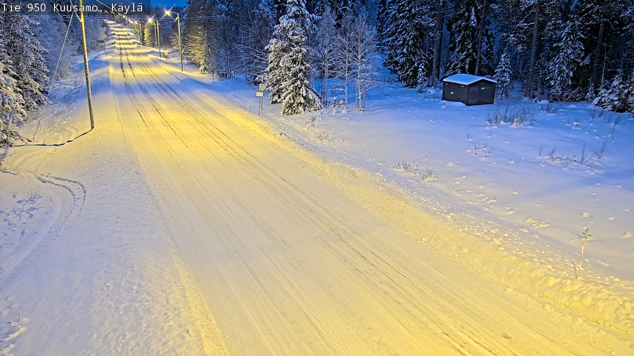 Weather Camera Image Väg 950 Kuusamo, Käylä, Kuusamo, Pohjois-Pohjanmaa