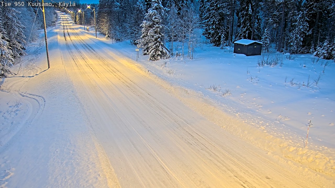 Weather Camera Image Väg 950 Kuusamo, Käylä, Kuusamo, Pohjois-Pohjanmaa
