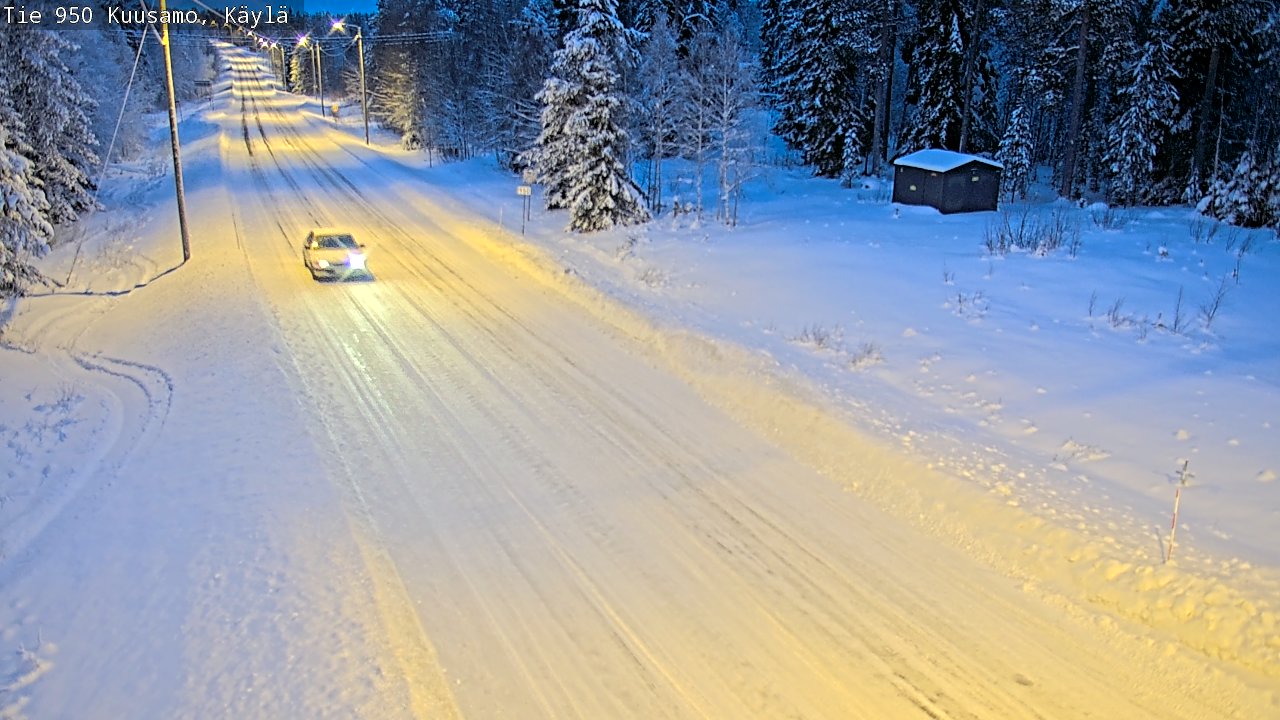 Weather Camera Image Väg 950 Kuusamo, Käylä, Kuusamo, Pohjois-Pohjanmaa