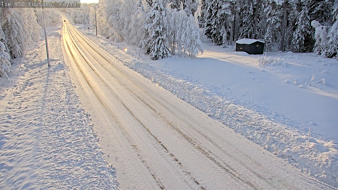 Weather Camera Image Väg 950 Kuusamo, Käylä, Kuusamo, Pohjois-Pohjanmaa