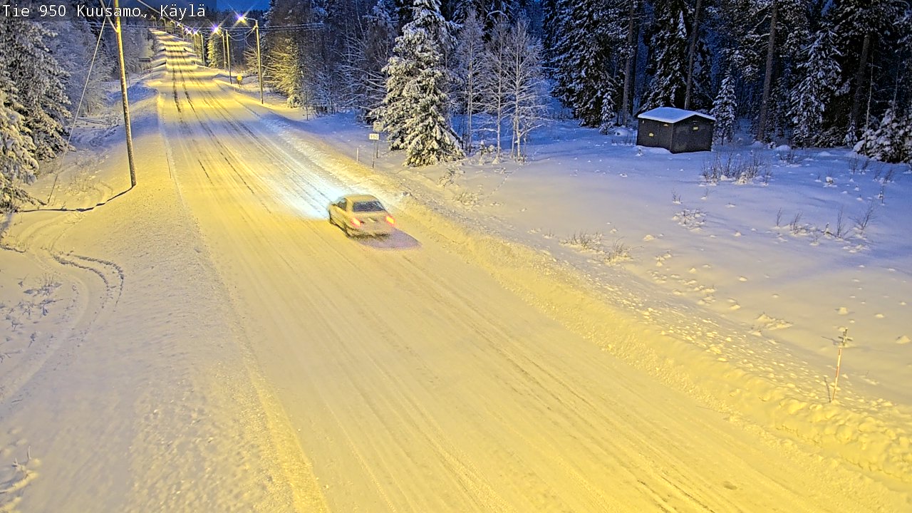 Weather Camera Image Väg 950 Kuusamo, Käylä, Kuusamo, Pohjois-Pohjanmaa