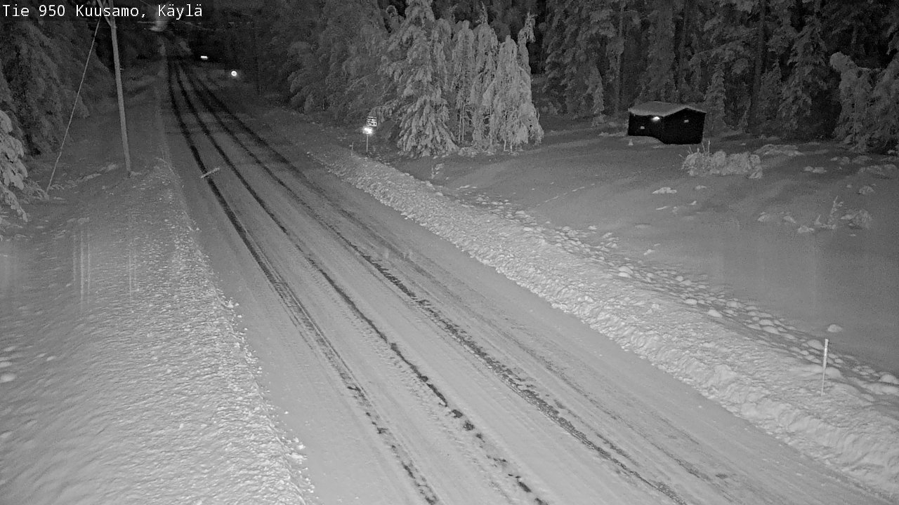 Weather Camera Image Väg 950 Kuusamo, Käylä, Kuusamo, Pohjois-Pohjanmaa