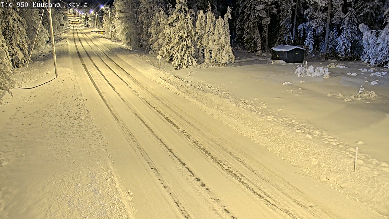 Weather Camera Image Väg 950 Kuusamo, Käylä, Kuusamo, Pohjois-Pohjanmaa
