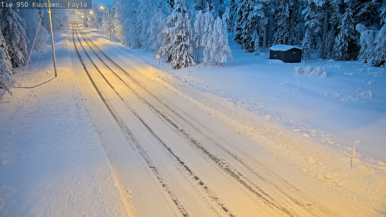 Weather Camera Image Väg 950 Kuusamo, Käylä, Kuusamo, Pohjois-Pohjanmaa