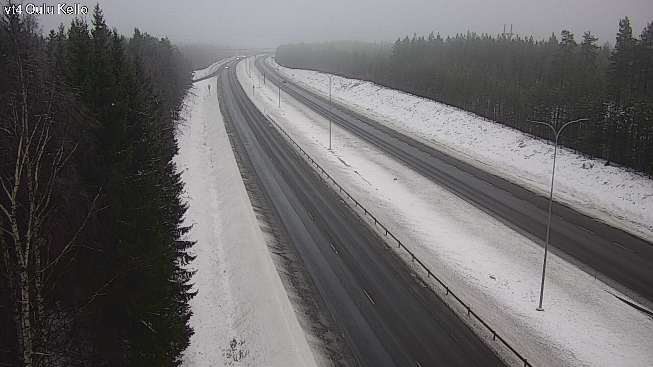Weather Camera Image Väg 4 Uleåborg, Kello, Oulu, Pohjois-Pohjanmaa
