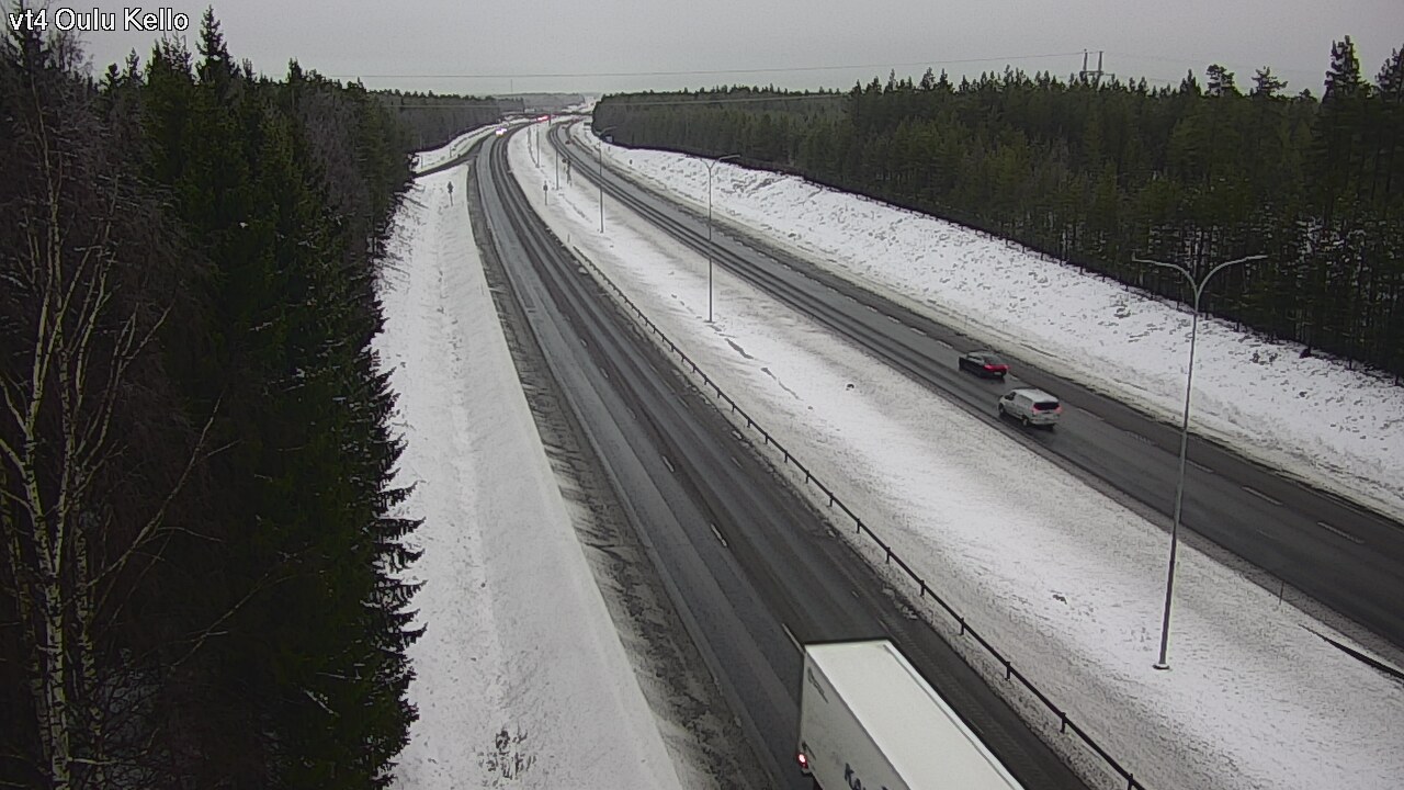 Weather Camera Image Väg 4 Uleåborg, Kello, Oulu, Pohjois-Pohjanmaa