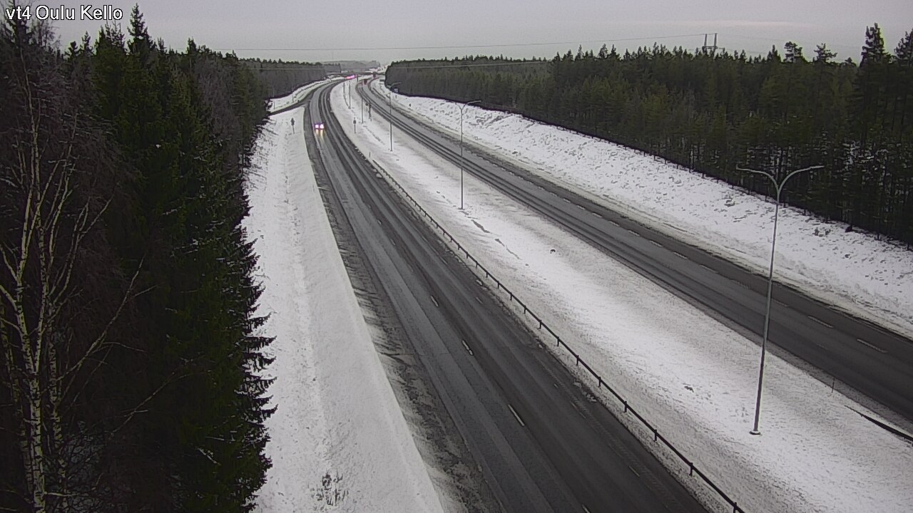 Weather Camera Image Väg 4 Uleåborg, Kello, Oulu, Pohjois-Pohjanmaa