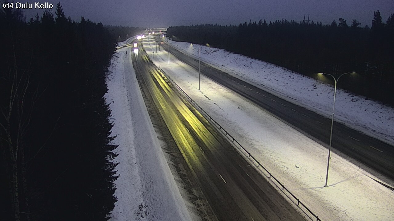 Weather Camera Image Väg 4 Uleåborg, Kello, Oulu, Pohjois-Pohjanmaa