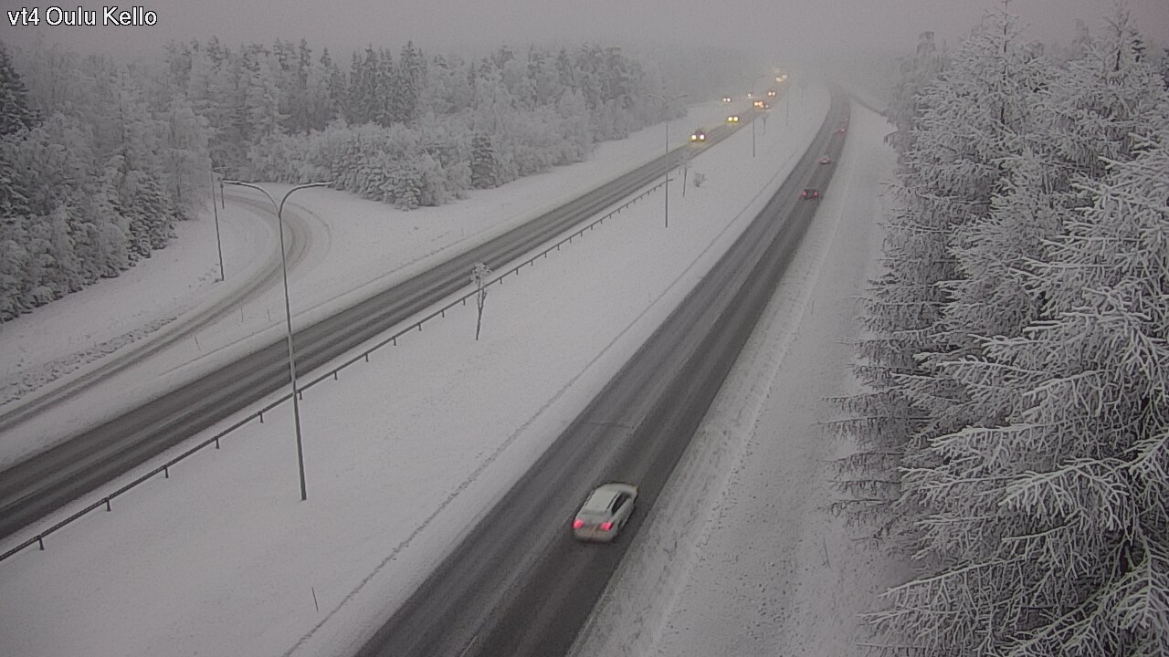 Weather Camera Image Väg 4 Uleåborg, Kello, Oulu, Pohjois-Pohjanmaa