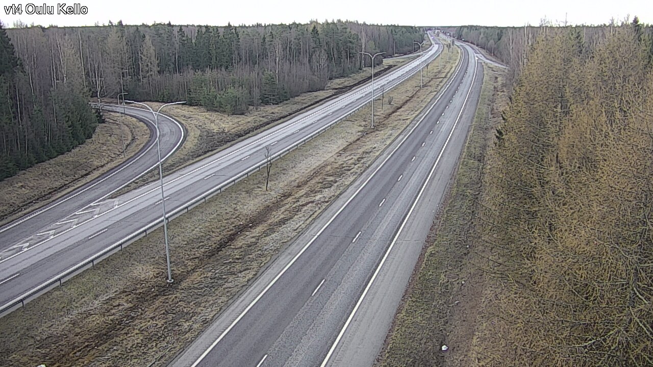 Weather Camera Image Väg 4 Uleåborg, Kello, Oulu, Pohjois-Pohjanmaa