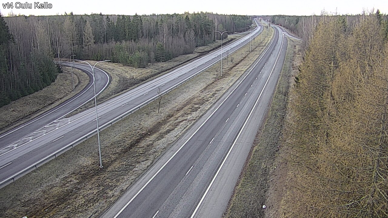Weather Camera Image Väg 4 Uleåborg, Kello, Oulu, Pohjois-Pohjanmaa