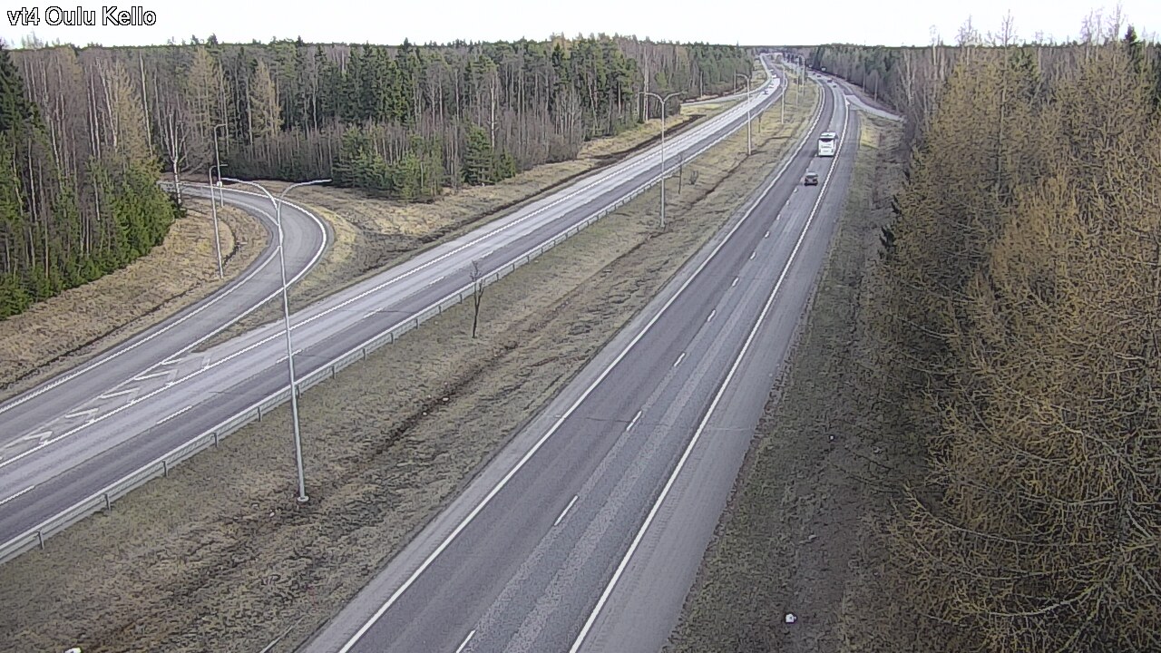 Weather Camera Image Väg 4 Uleåborg, Kello, Oulu, Pohjois-Pohjanmaa