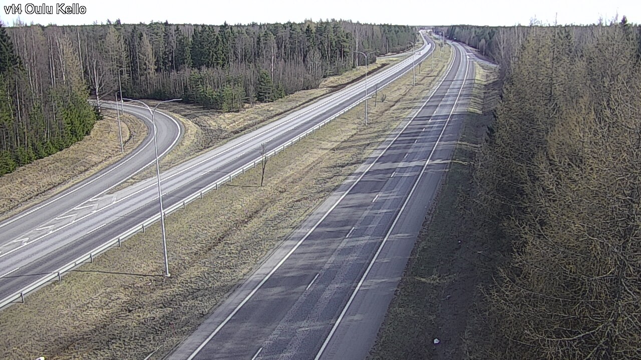 Weather Camera Image Väg 4 Uleåborg, Kello, Oulu, Pohjois-Pohjanmaa