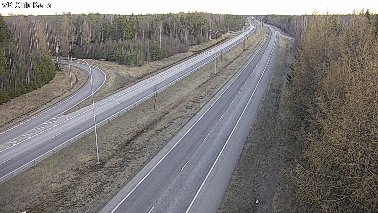 Weather Camera Image Väg 4 Uleåborg, Kello, Oulu, Pohjois-Pohjanmaa