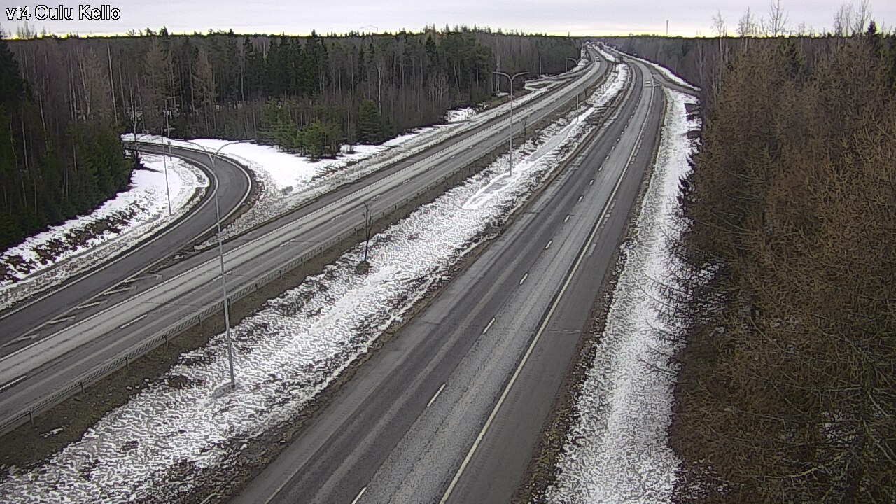 Weather Camera Image Road 4 Oulu, Kello, Oulu, Pohjois-Pohjanmaa