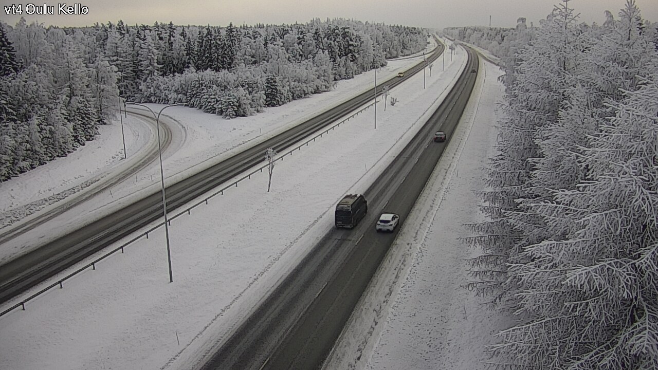 Weather Camera Image Väg 4 Uleåborg, Kello, Oulu, Pohjois-Pohjanmaa