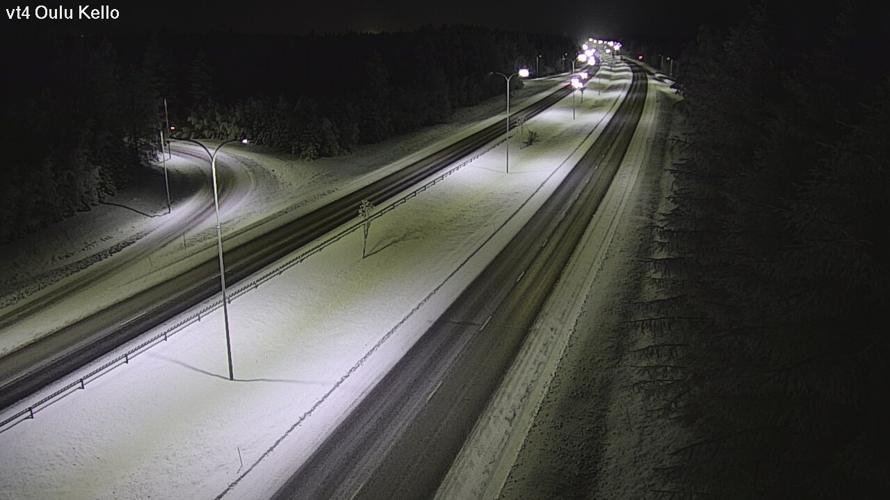 Weather Camera Image Väg 4 Uleåborg, Kello, Oulu, Pohjois-Pohjanmaa