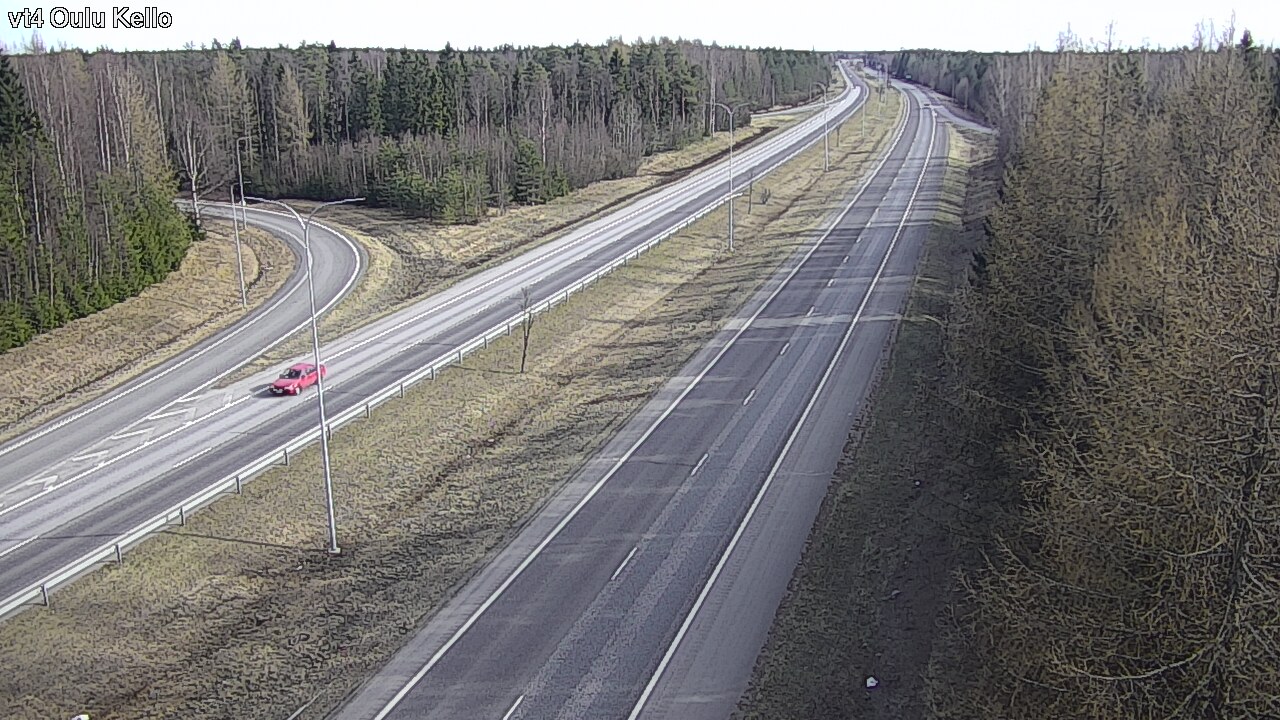 Weather Camera Image Väg 4 Uleåborg, Kello, Oulu, Pohjois-Pohjanmaa