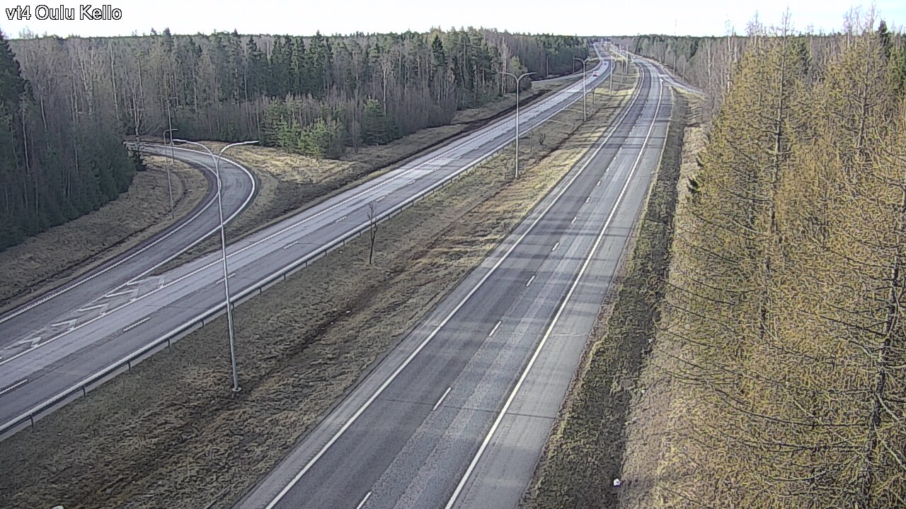 Weather Camera Image Väg 4 Uleåborg, Kello, Oulu, Pohjois-Pohjanmaa