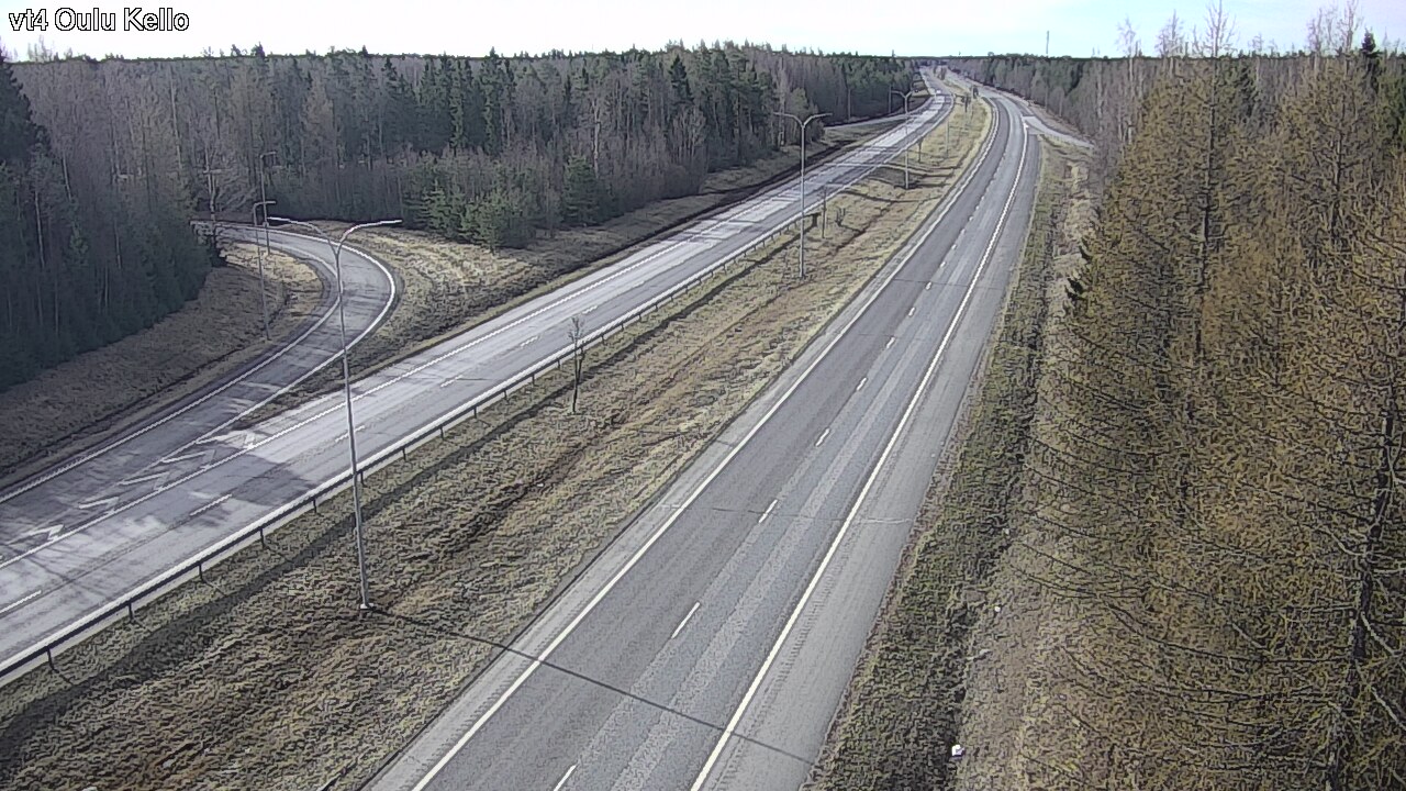 Weather Camera Image Väg 4 Uleåborg, Kello, Oulu, Pohjois-Pohjanmaa