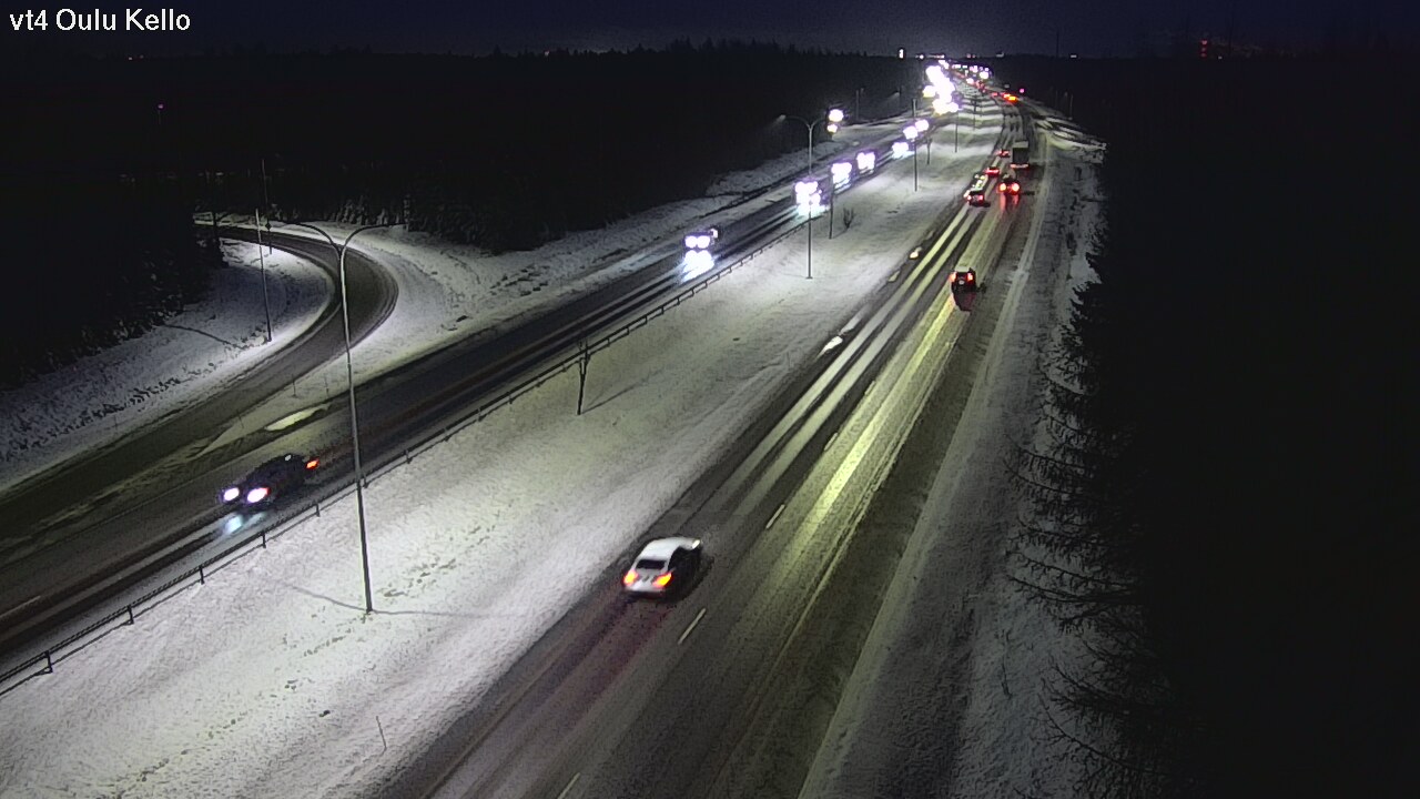Weather Camera Image Väg 4 Uleåborg, Kello, Oulu, Pohjois-Pohjanmaa
