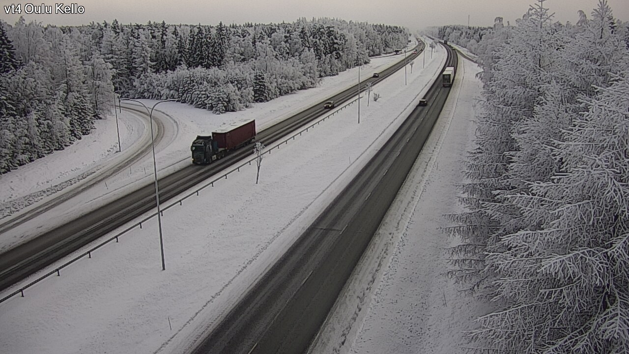 Weather Camera Image Väg 4 Uleåborg, Kello, Oulu, Pohjois-Pohjanmaa