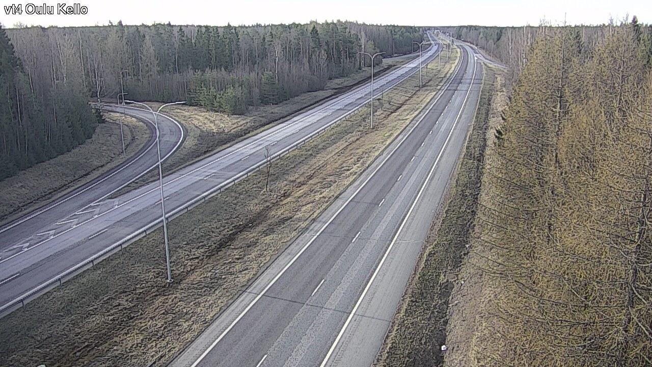 Weather Camera Image Väg 4 Uleåborg, Kello, Oulu, Pohjois-Pohjanmaa