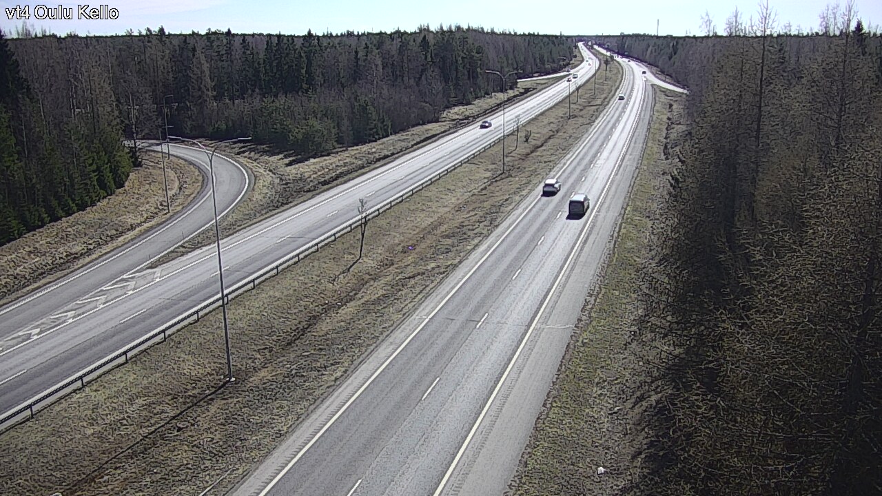 Weather Camera Image Väg 4 Uleåborg, Kello, Oulu, Pohjois-Pohjanmaa