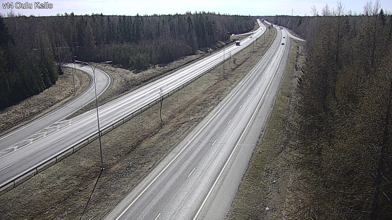 Weather Camera Image Väg 4 Uleåborg, Kello, Oulu, Pohjois-Pohjanmaa
