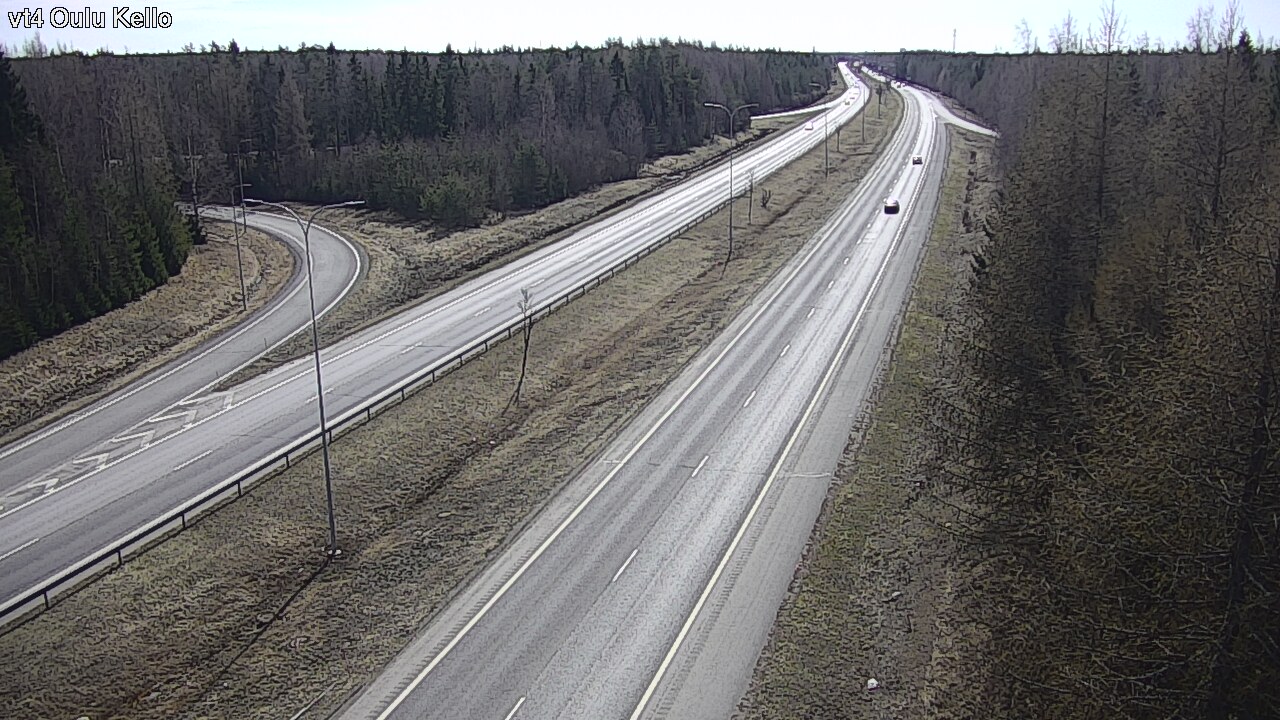 Weather Camera Image Väg 4 Uleåborg, Kello, Oulu, Pohjois-Pohjanmaa