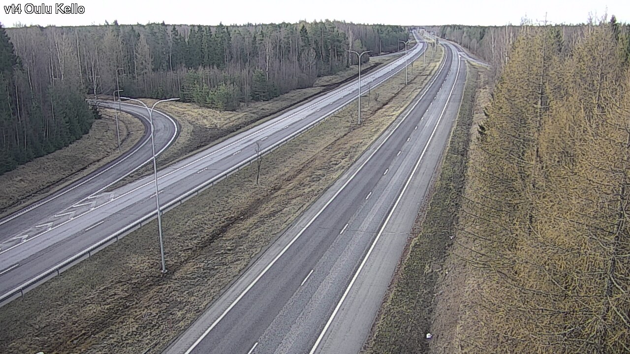 Weather Camera Image Väg 4 Uleåborg, Kello, Oulu, Pohjois-Pohjanmaa