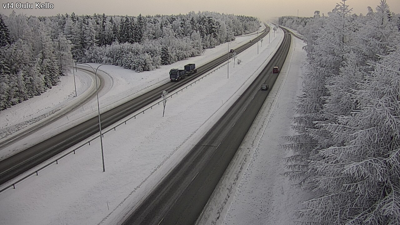 Weather Camera Image Väg 4 Uleåborg, Kello, Oulu, Pohjois-Pohjanmaa