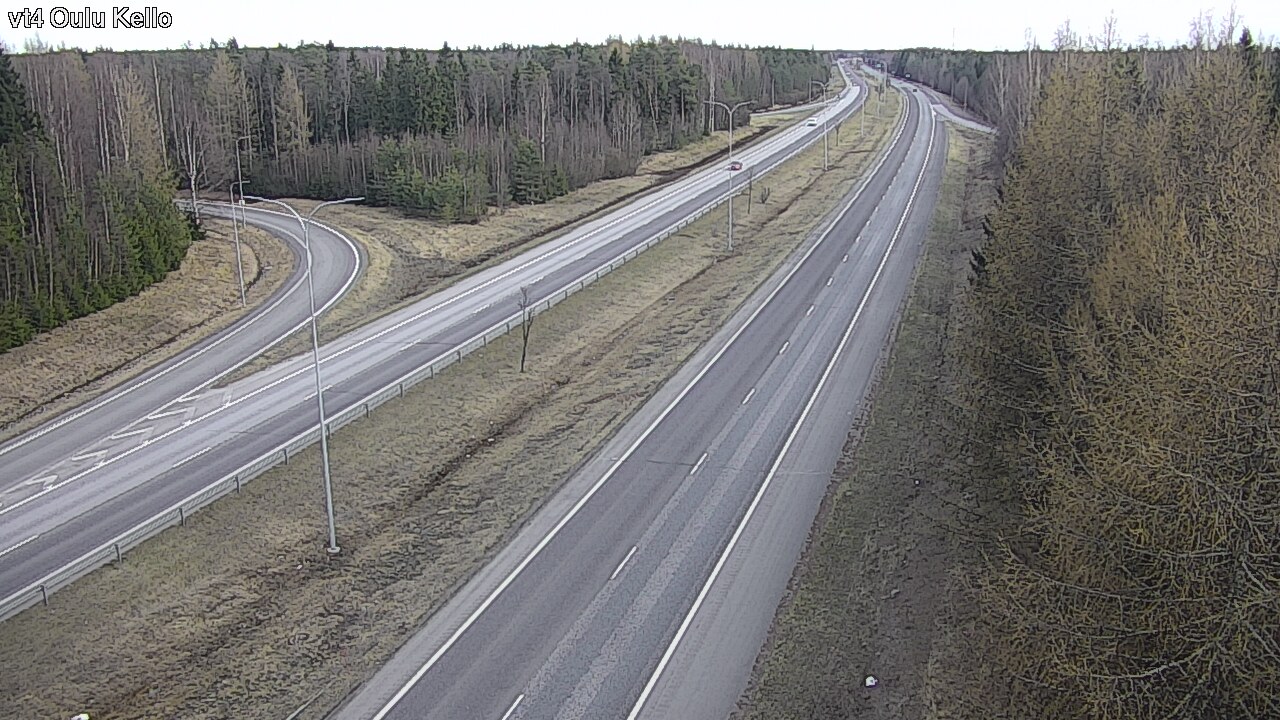Weather Camera Image Väg 4 Uleåborg, Kello, Oulu, Pohjois-Pohjanmaa