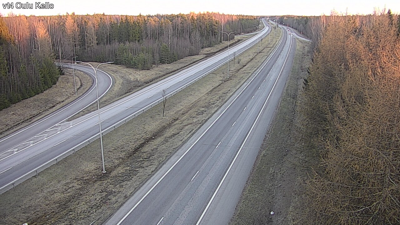 Weather Camera Image Väg 4 Uleåborg, Kello, Oulu, Pohjois-Pohjanmaa