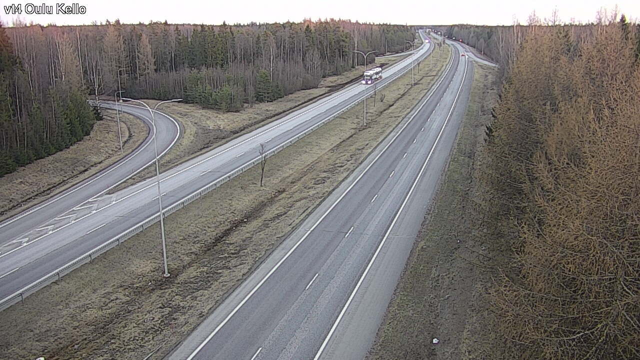 Weather Camera Image Väg 4 Uleåborg, Kello, Oulu, Pohjois-Pohjanmaa