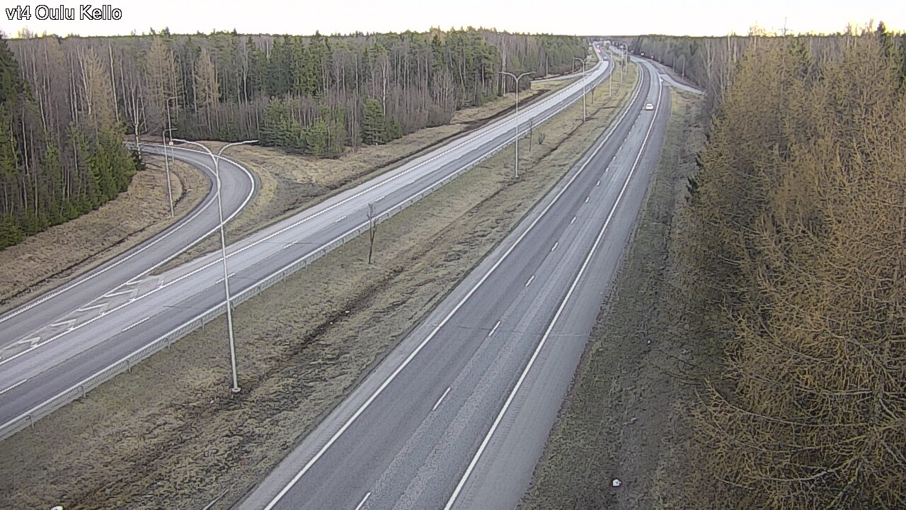 Weather Camera Image Väg 4 Uleåborg, Kello, Oulu, Pohjois-Pohjanmaa